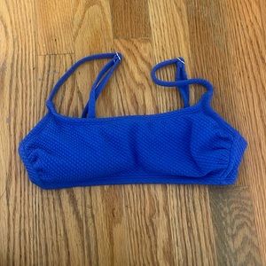 blue bathing suit top